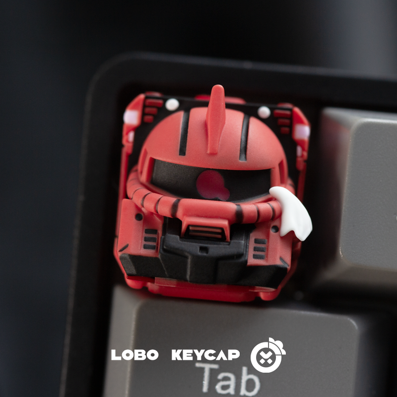 Mobile Suit Gundam MS-05 Keycap Personalized Resin Art Keycap Mechanical Keyboard Transparent Keycap