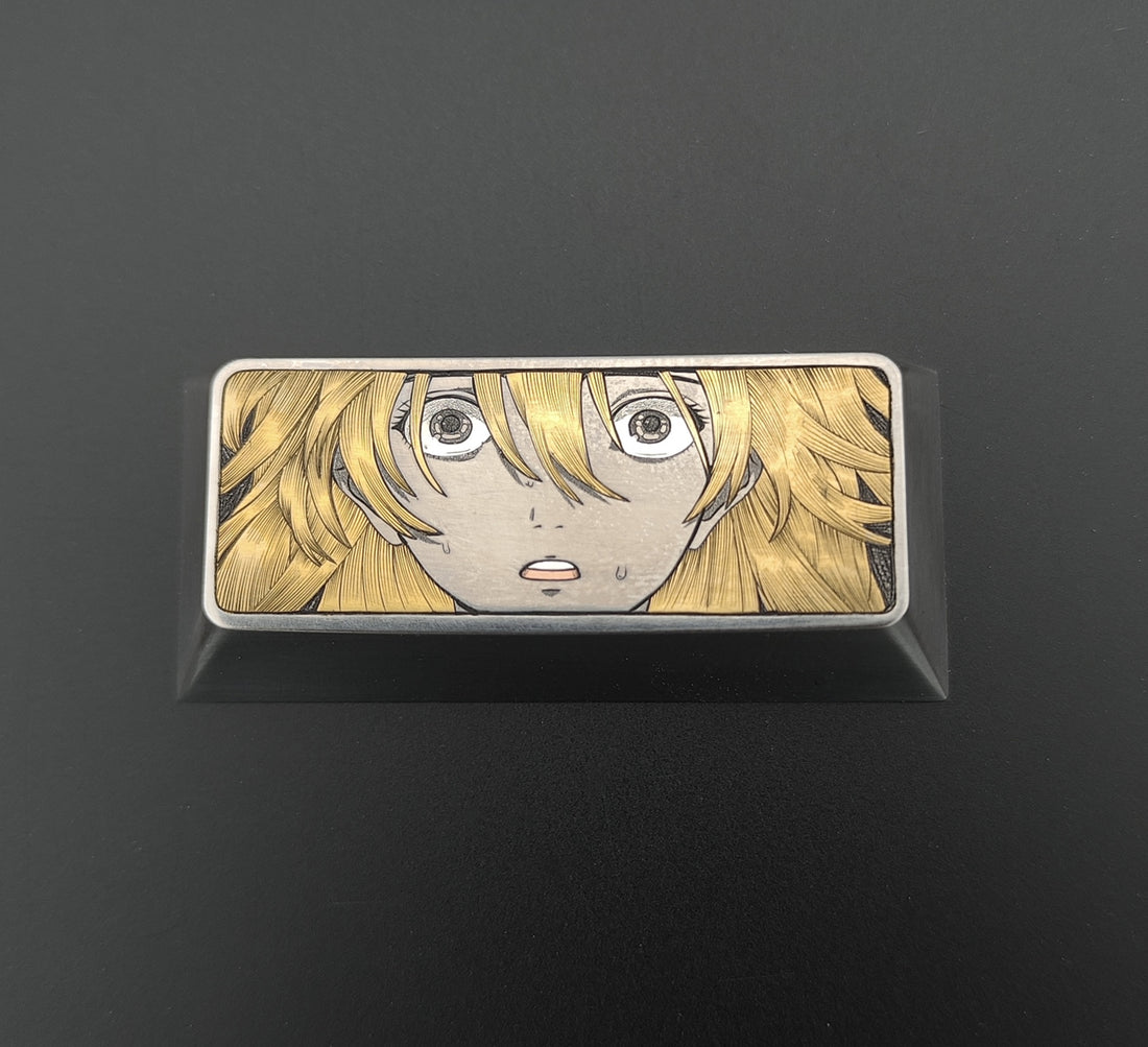 Titanium alloy hand carved, inlaid with gold, silver, copper, customized personalized keycap collection.