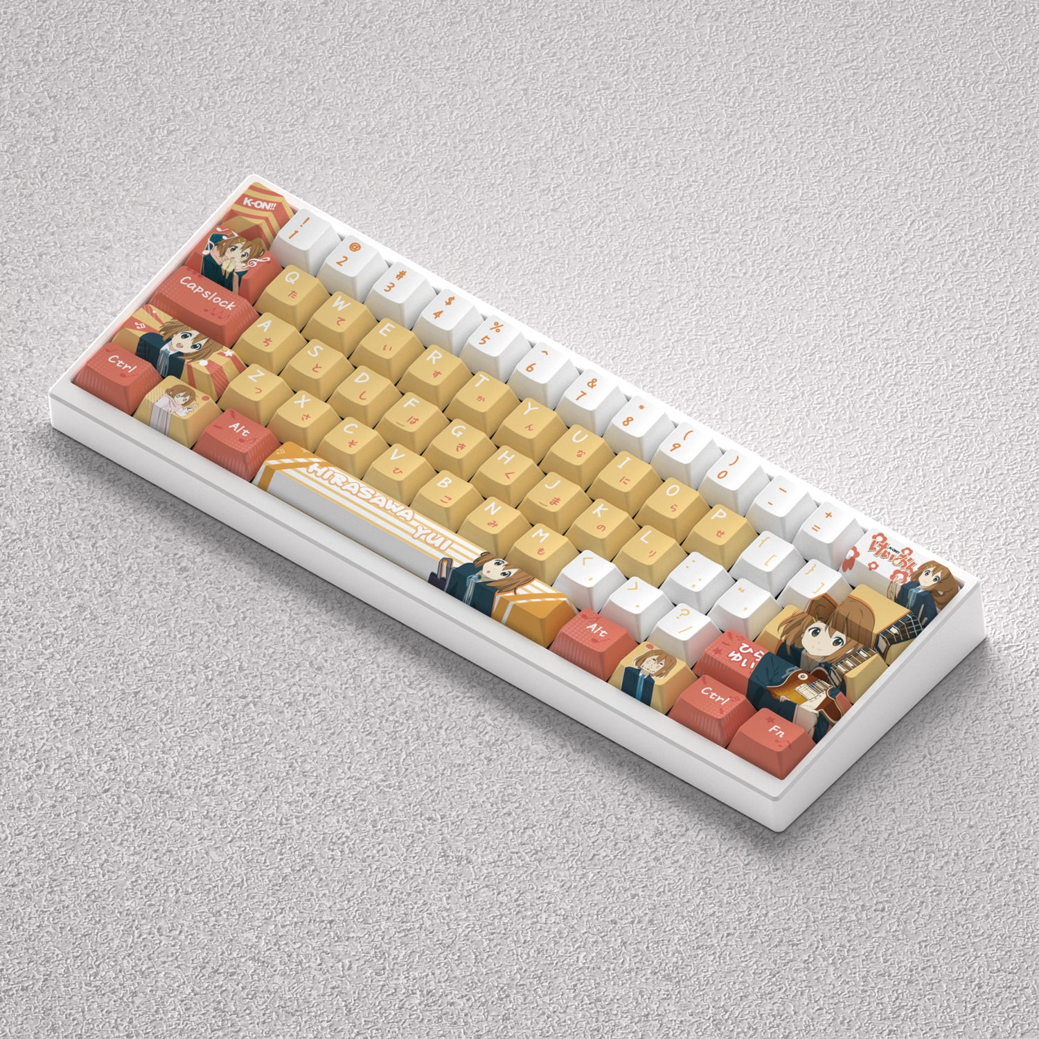 K-ON！ 、 K-ON！ Theme keycaps, Hirasawa Yui anime game creative personalized keycap set PBT material factory height Sublimation printing