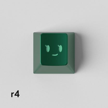 Simple smiley face expression personalized PC metal keycap smiley face customization mechanical keyboard customization keycap