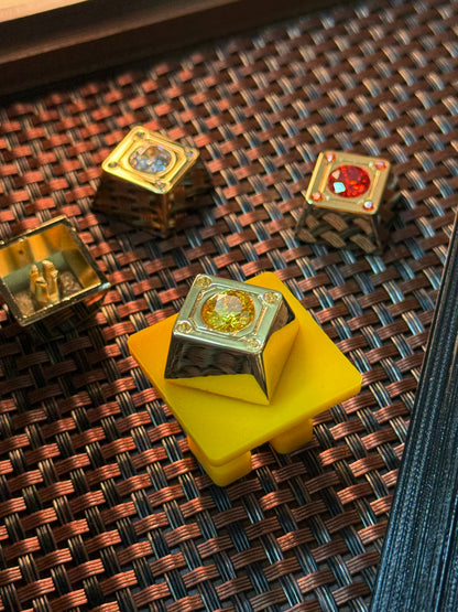 Diamond Star Theme, Imitation Diamond Metal Keycap Base Personalized Keycap Original Factory R4 Highly Decorative Keycap