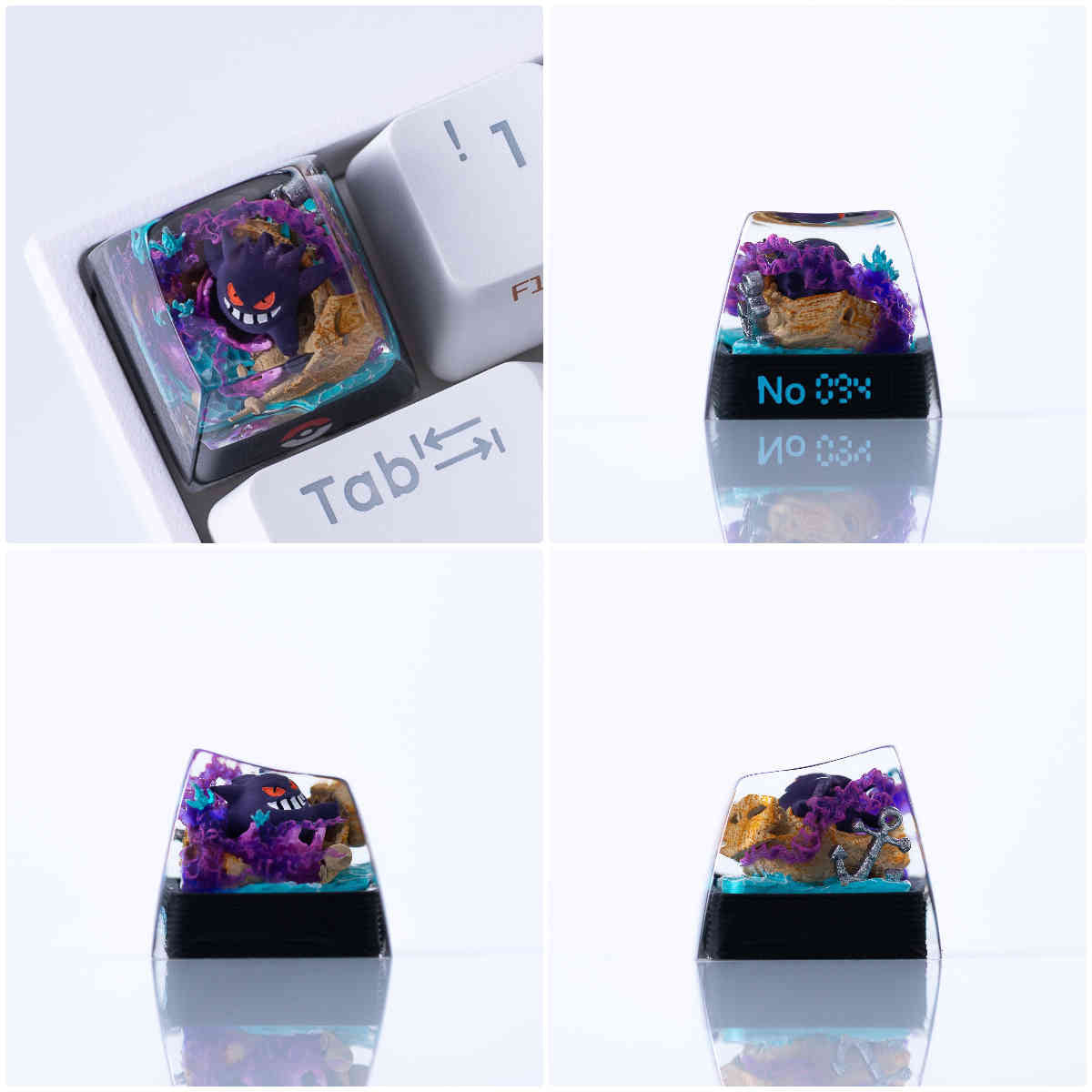 Pet Pok é mon Collection, Crystal Drops of Glue Material Artisankeycaps, Anime, Game, Culture, Creativity, Peripheral Decoration, Personalized Keycaps