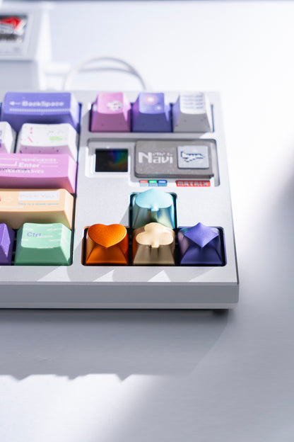Poker directional keys 3D curved CNC aluminum alloy metal personalized keycaps