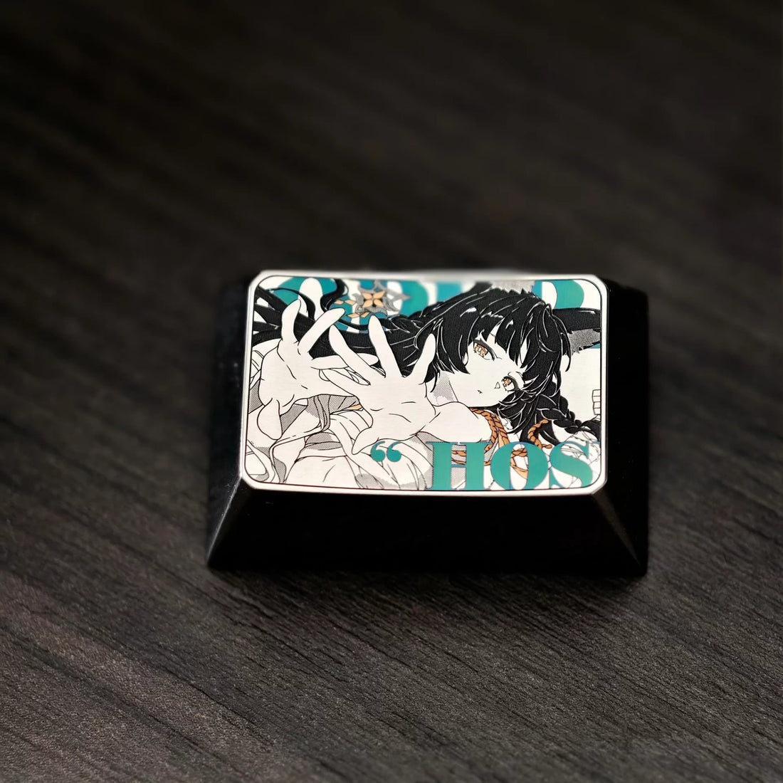 Zenless Zone Zero, Hoshimi Miyabi 1.5U titanium alloy personalized keycaps, anime, gaming, cultural and creative metal carved keycaps