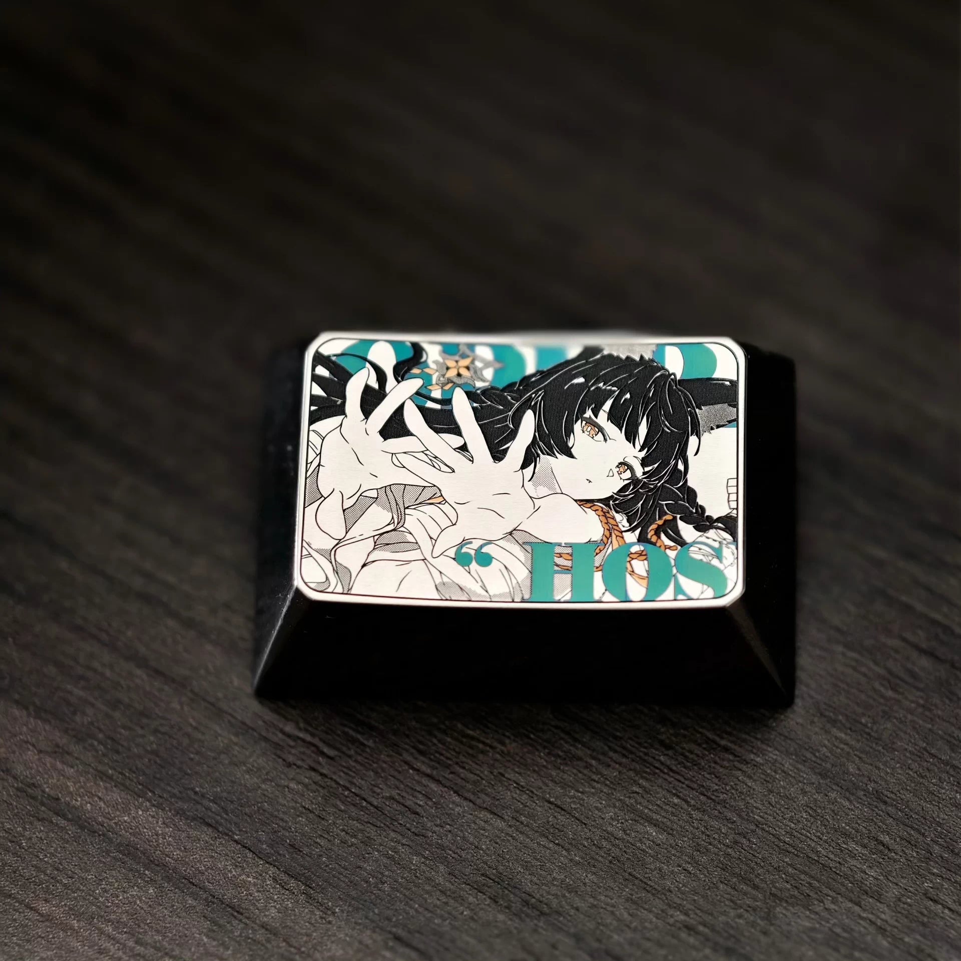 Zenless Zone Zero, Hoshimi Miyabi 1.5U titanium alloy personalized keycaps, anime, gaming, cultural and creative metal carved keycaps