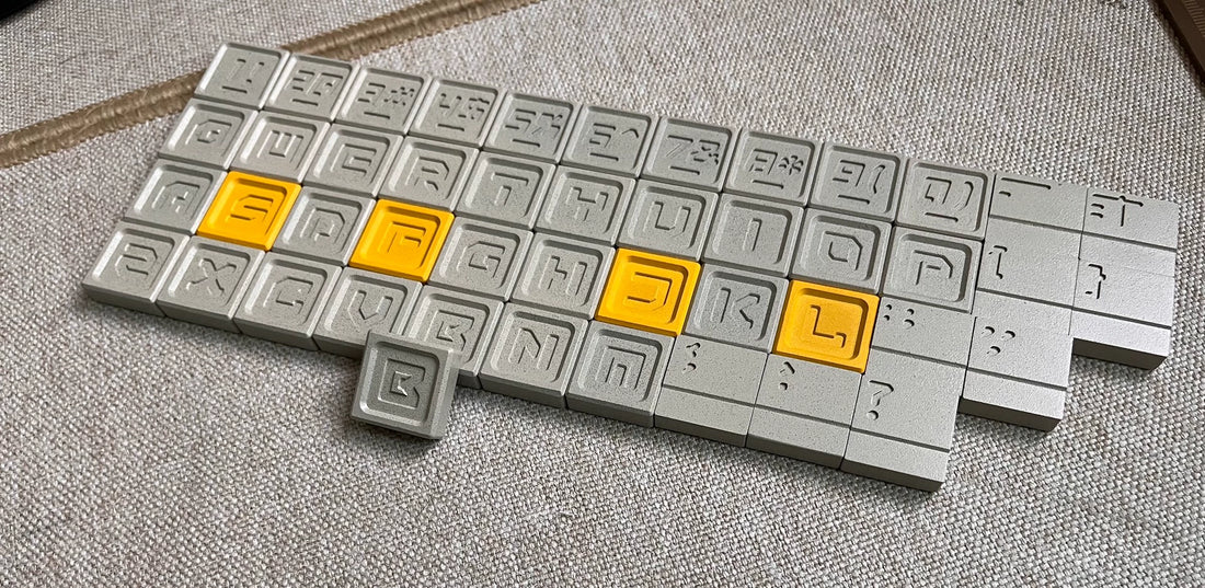 27 double B-key letter+number+symbol aluminum alloy personalized metal keycap