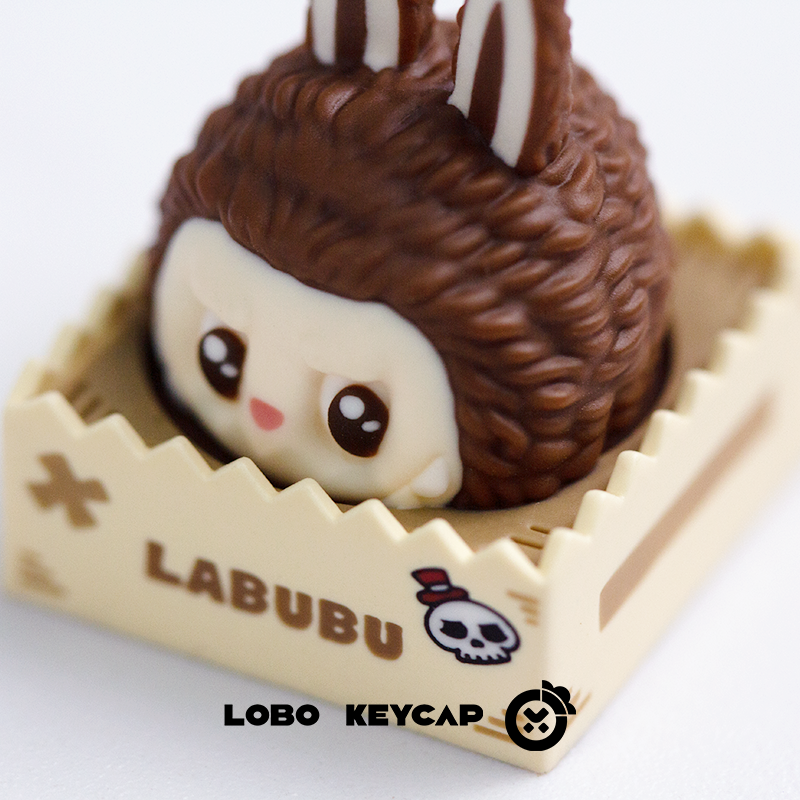LABUBU， Multi colored resin hand molded keycaps, trendy toy peripheral products, personalized keycaps, creative keycaps