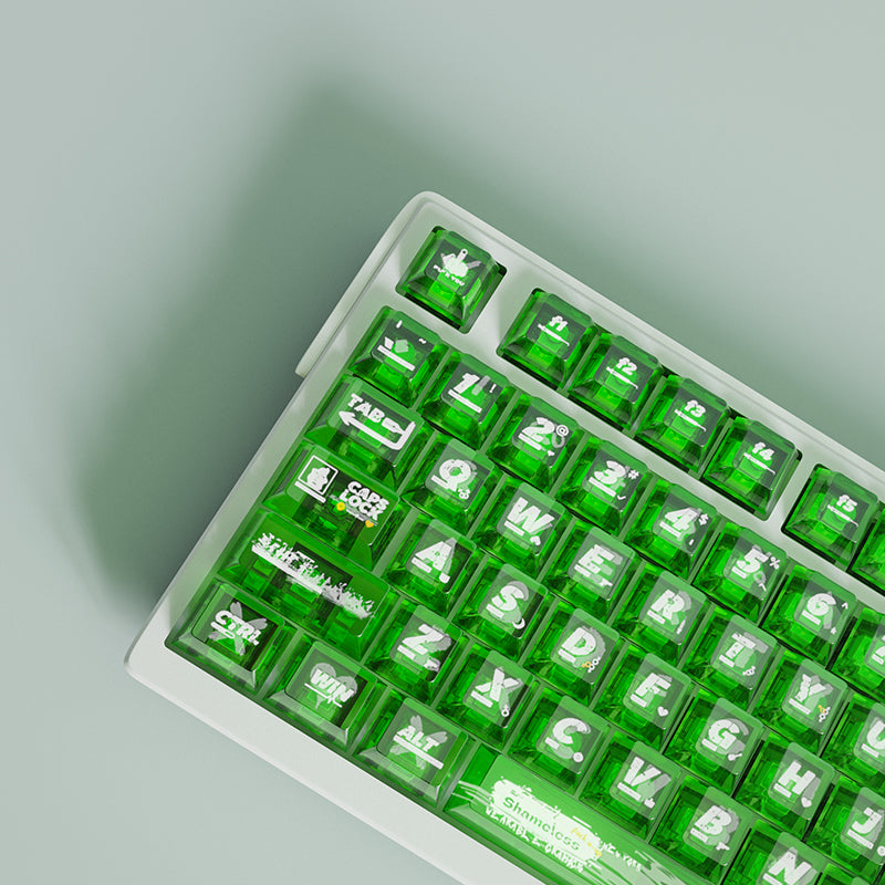 Shameless，Theme PC Transparent Material Set+2U Metal Backspace Key+1U Metal R4 Highly Personalized Keycap