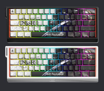 NieR: Automata themed series, PBT five sided sublimation keycaps cherry height, anime and game personalized keycaps set