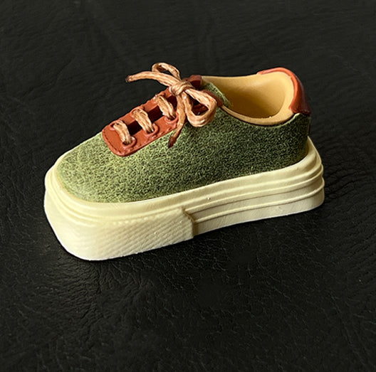 Genuine leather small leather shoes with personalized keycaps 2U, retro creative mechanical keyboard keycaps, genuine leather artistic handmade keycaps