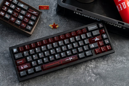 Original Design &quot;Soviet&quot; Theme Mechanical Keyboard Keycap Complete Set PBT Thermal Sublimation Original Factory Highly Personalized Keycap Set