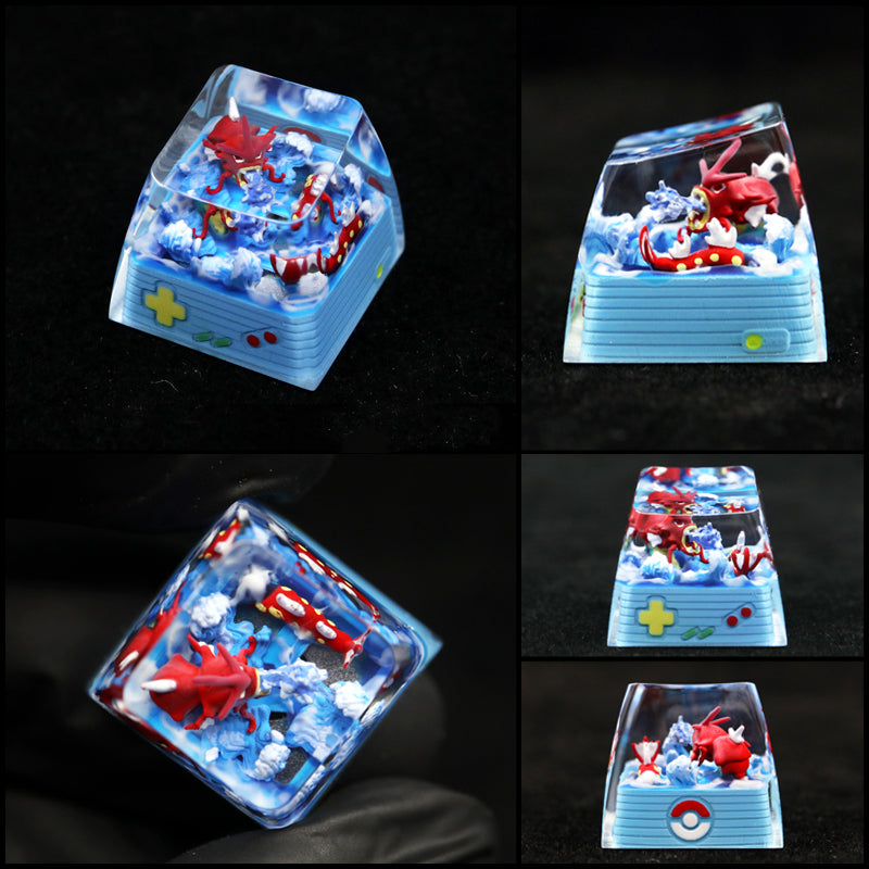 Pet Pok é mon Collection, Crystal Drops of Glue Material Artisankeycaps, Anime, Game, Culture, Creativity, Peripheral Decoration, Personalized Keycaps