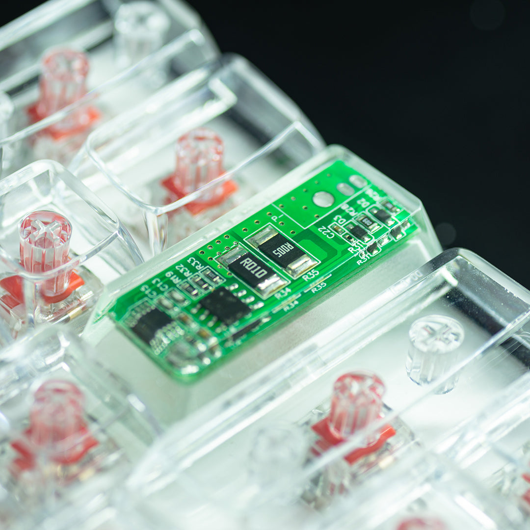 Circuit board design personalized keycaps Crystal drops of glue sealing circuit board decorative keycaps