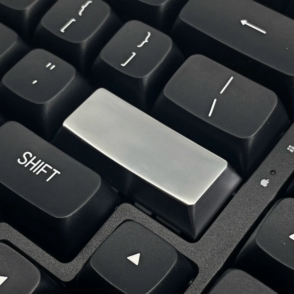 Metal material 2.25U Enter key, metal silver metal texture personalized keycap, decorative keycap