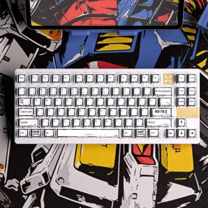 Gundam Theme Series Keycap Set, PBT Material Thermal Sublimation Process, Mechanical Keyboard Keycap Set.