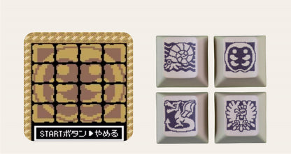 Pok é mon Gold and Silver, Unknown Totem Pok é mon Keycaps Pixel Wind Mechanical Keycaps Five sided Thermal Sublimation PBT Original Factory Height Set Keycaps