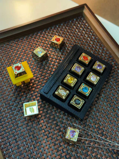 Diamond Star Theme, Imitation Diamond Metal Keycap Base Personalized Keycap Original Factory R4 Highly Decorative Keycap