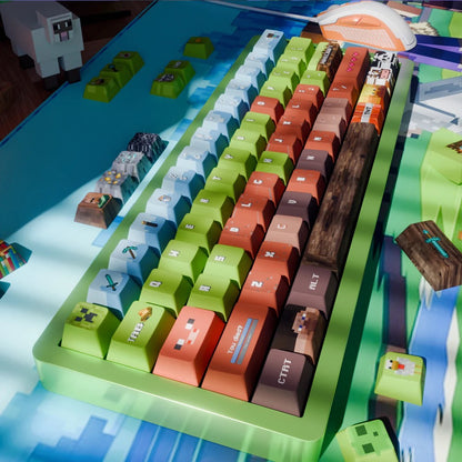 Minecraft pixel style design mechanical keyboard keycaps factory height