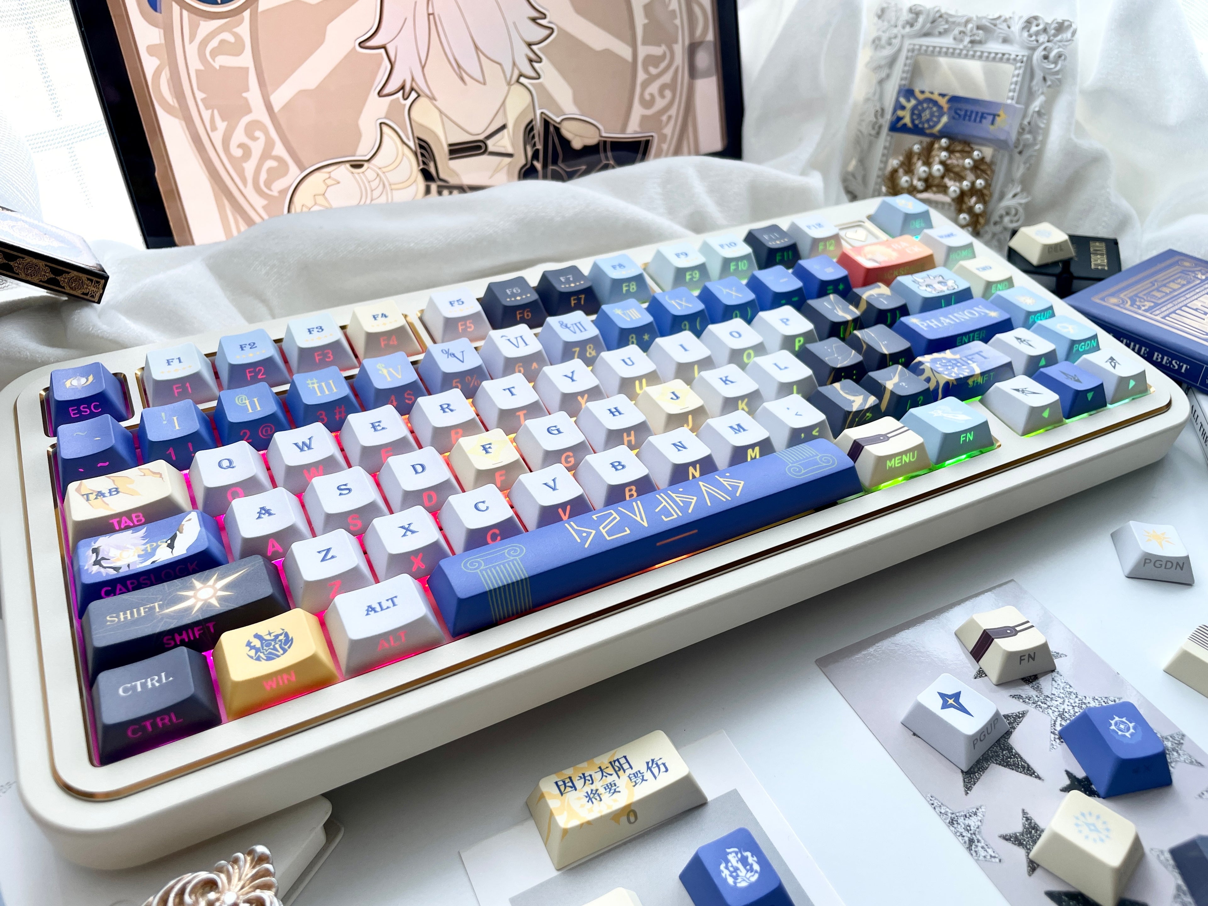 Honkai Star Rail, Khaslana themed keycap PBT factory five sided heat sublimation customized keyboard game anime personalized keycap set