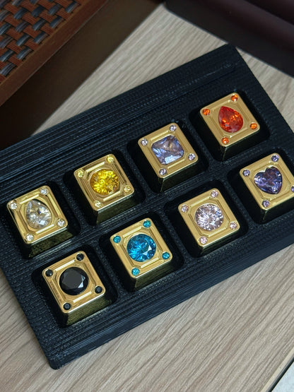 Diamond Star Theme, Imitation Diamond Metal Keycap Base Personalized Keycap Original Factory R4 Highly Decorative Keycap