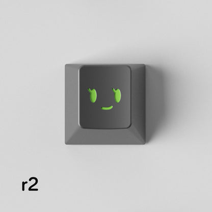 Simple smiley face expression personalized PC metal keycap smiley face customization mechanical keyboard customization keycap