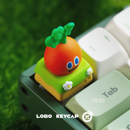 Mm carrot, multi-color resin personalized keycaps, cute and cultural creative keycaps with snap action