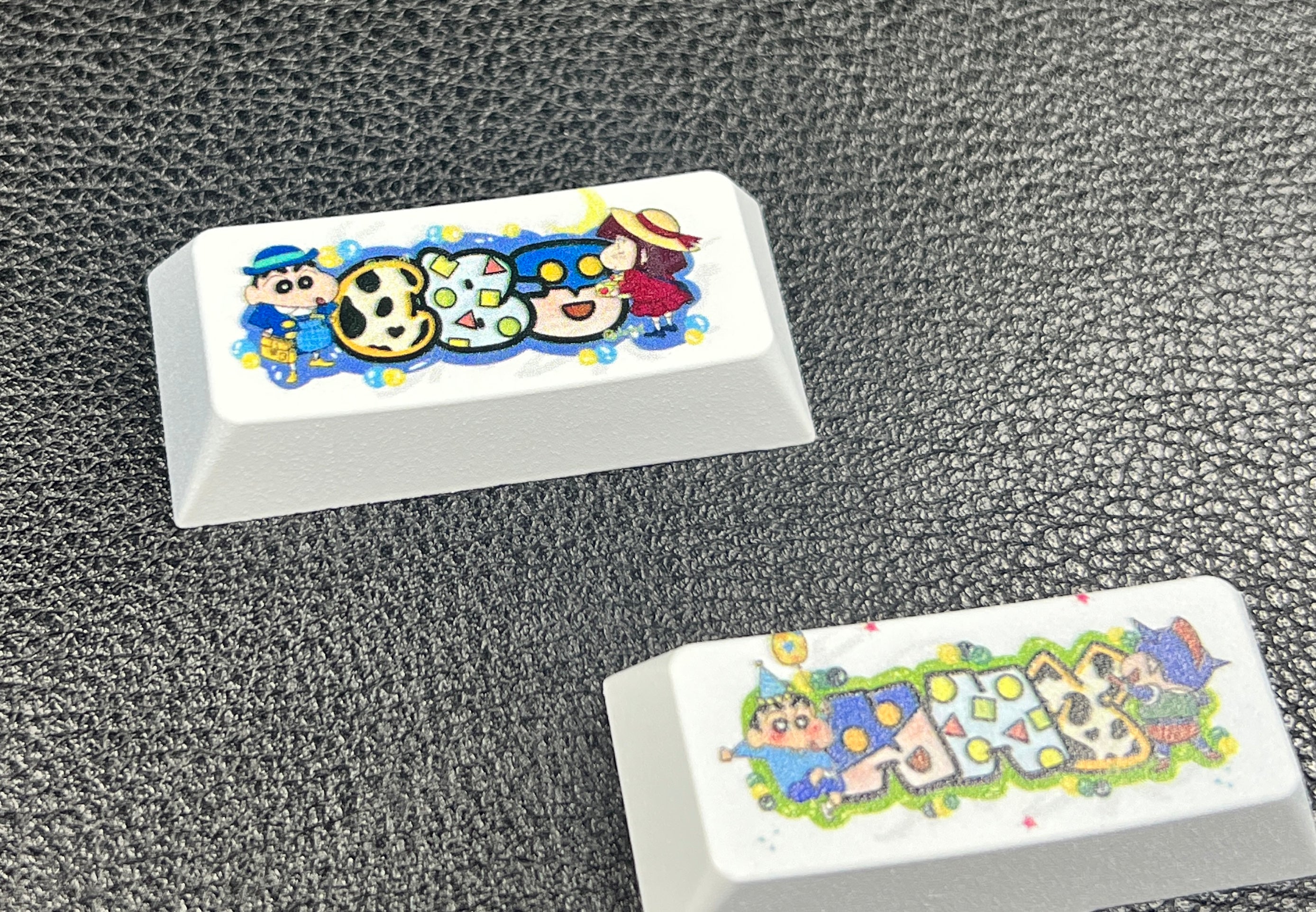 Crayon Shin-chan， Zinc alloy spray coating, 2.25U metal personalized keycaps, decorative keycaps for anime, gaming, cultural and creative peripheral products