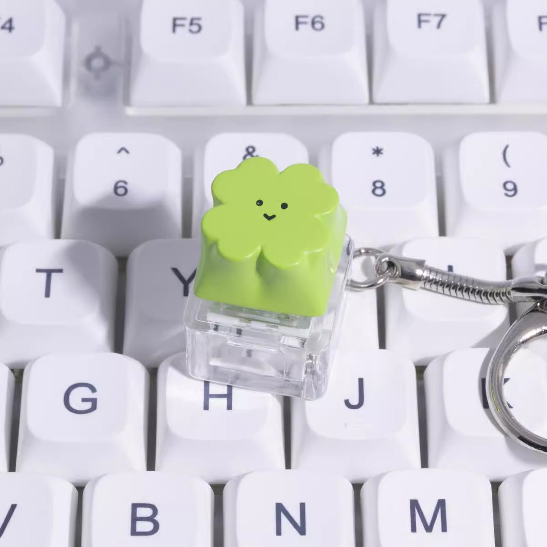 Cute, Lucky Four Leaves Clover, Resin Personalized Keycaps, Creative Lucky Keyboard Peripheral Keycaps