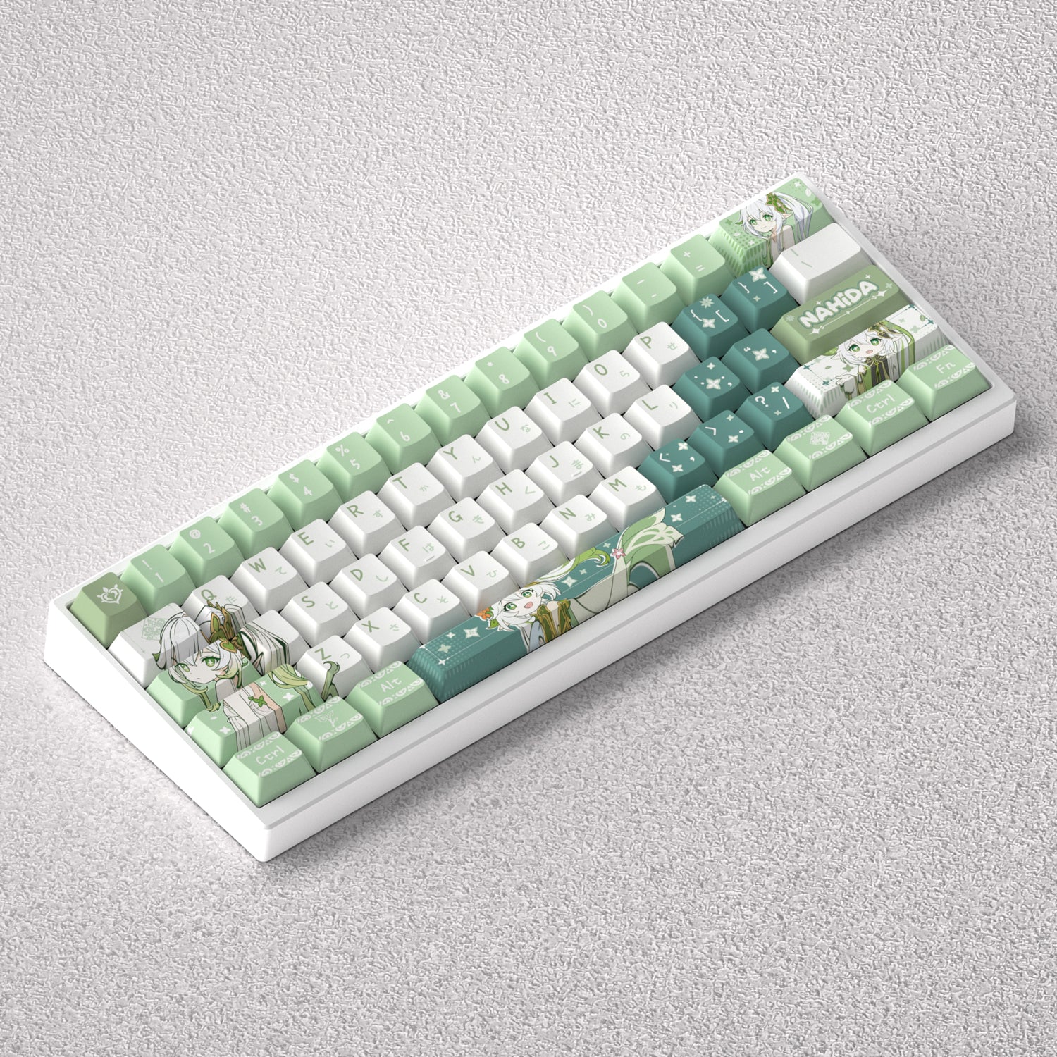 Genshin Impact themed keycaps, Nahida anime game creative personalized keycap set PBT material factory height Sublimation printing