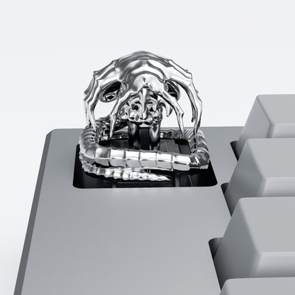 Alien, Facehugger design, 1U metal personalized keycap, metal jewelry craftsmanship for movie peripherals, artistic keycap.