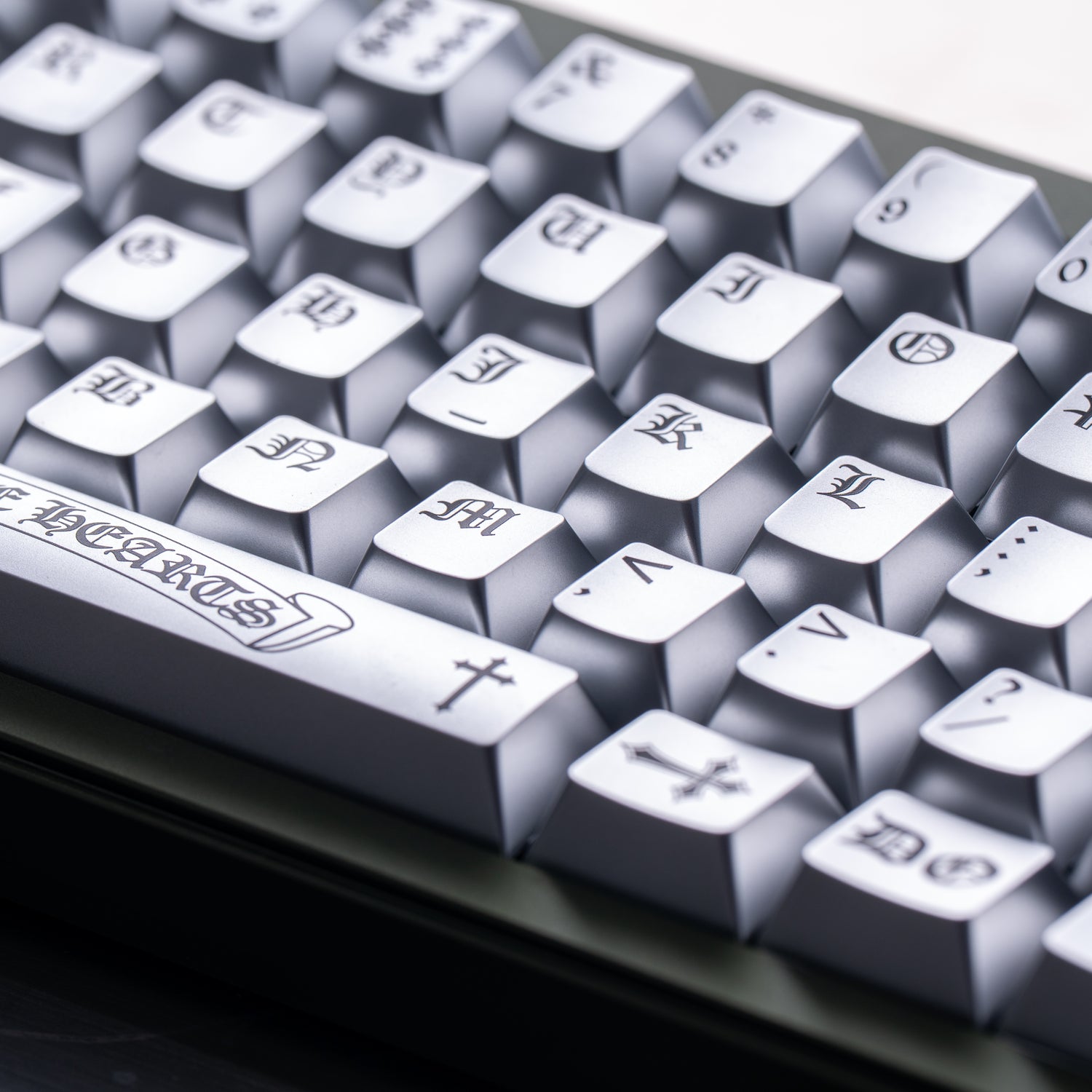 Chrome Hearts Crystal Jelly Keycaps, PC High Transparency Keycaps Transparent Theme Mechanical Keyboard Specific Keycaps, Fashion Trend Personalized Keycap Set