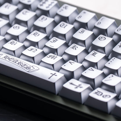 Chrome Hearts Crystal Jelly Keycaps, PC High Transparency Keycaps Transparent Theme Mechanical Keyboard Specific Keycaps, Fashion Trend Personalized Keycap Set