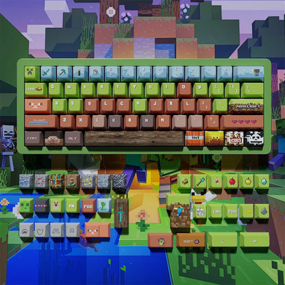 Minecraft pixel style design mechanical keyboard keycaps factory height