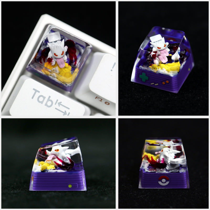 Pet Pok é mon Collection, Crystal Drops of Glue Material Artisankeycaps, Anime, Game, Culture, Creativity, Peripheral Decoration, Personalized Keycaps