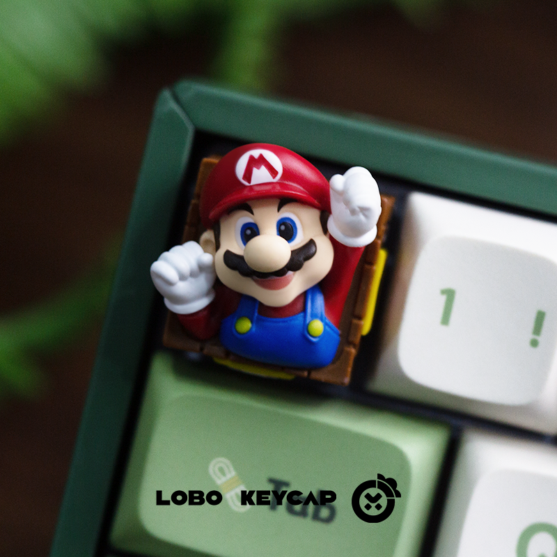 Super Mario, multi-color resin molded personalized keycaps, handmade creative anime game peripheral art keycaps
