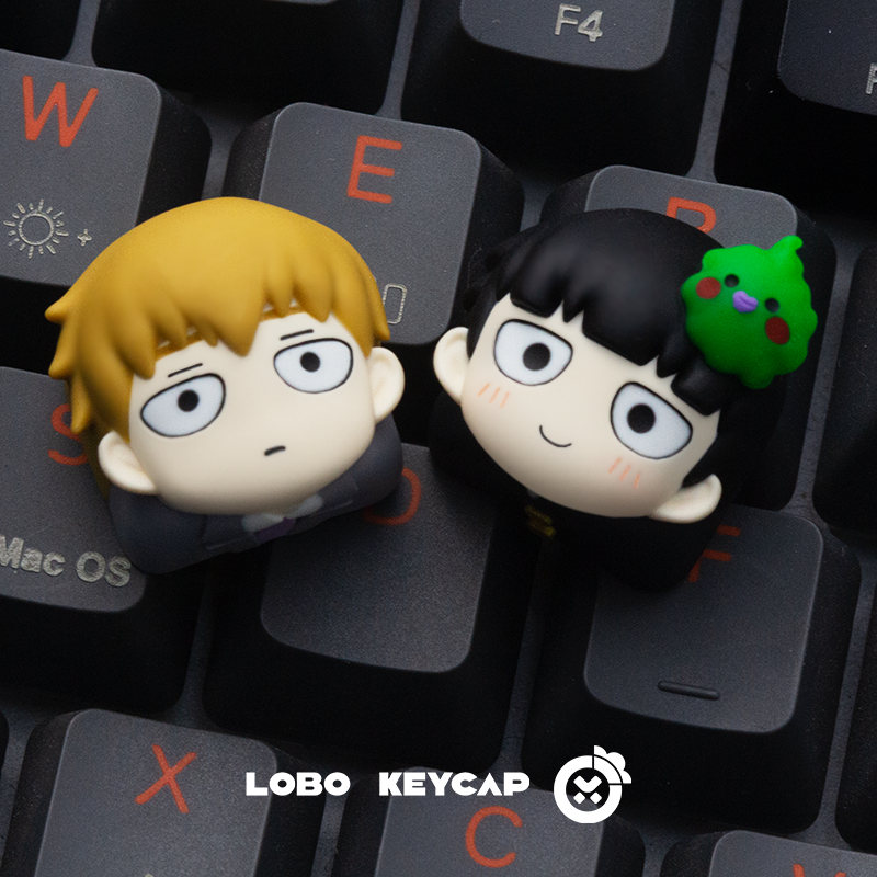 Mob Psycho 100，クボ/Simple themed keycaps, personalized resin peripherals, artistic keycaps