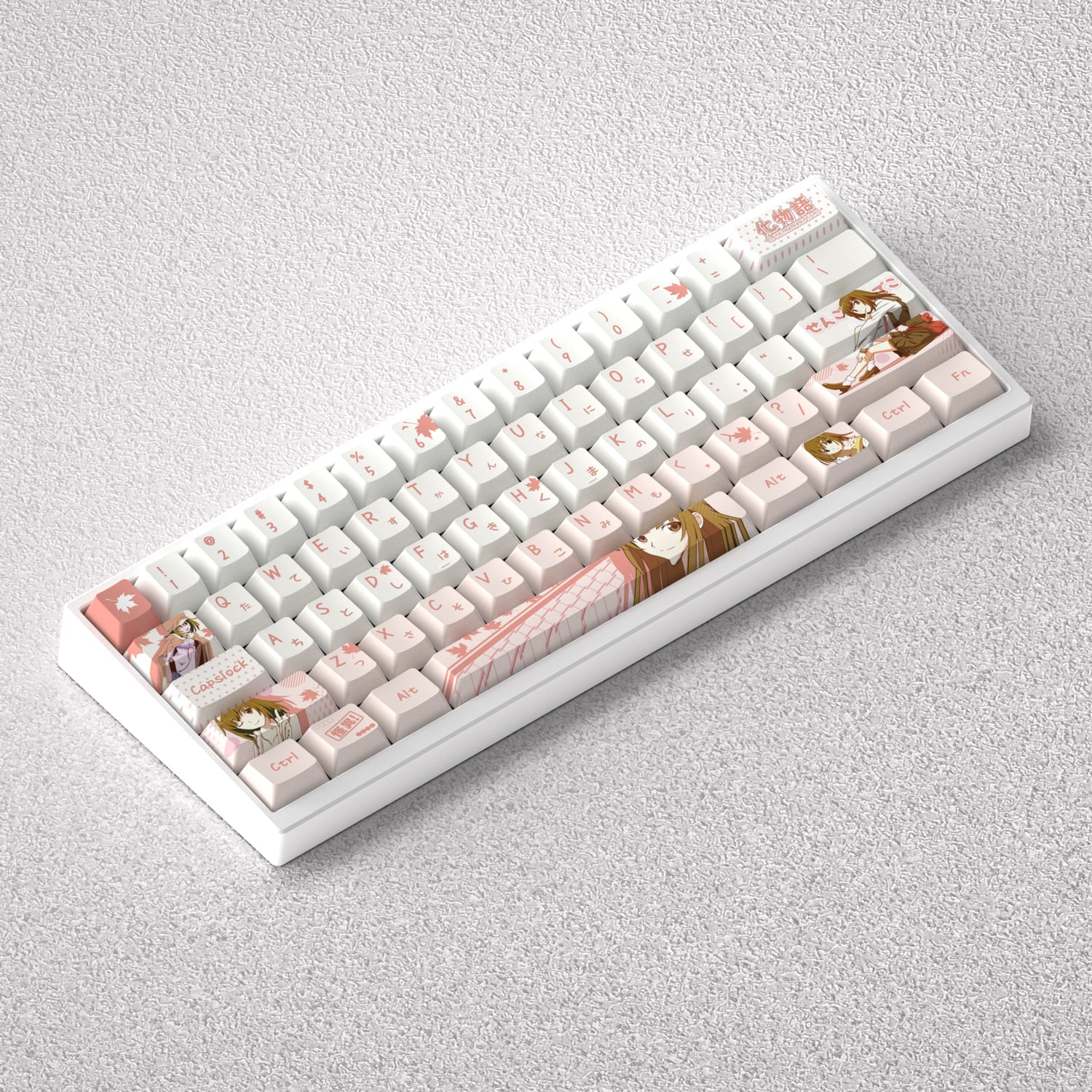 Monogatari series themed keycaps, Sengoku Nadeko anime game creative personalized keycap set PBT material factory height Sublimation printing