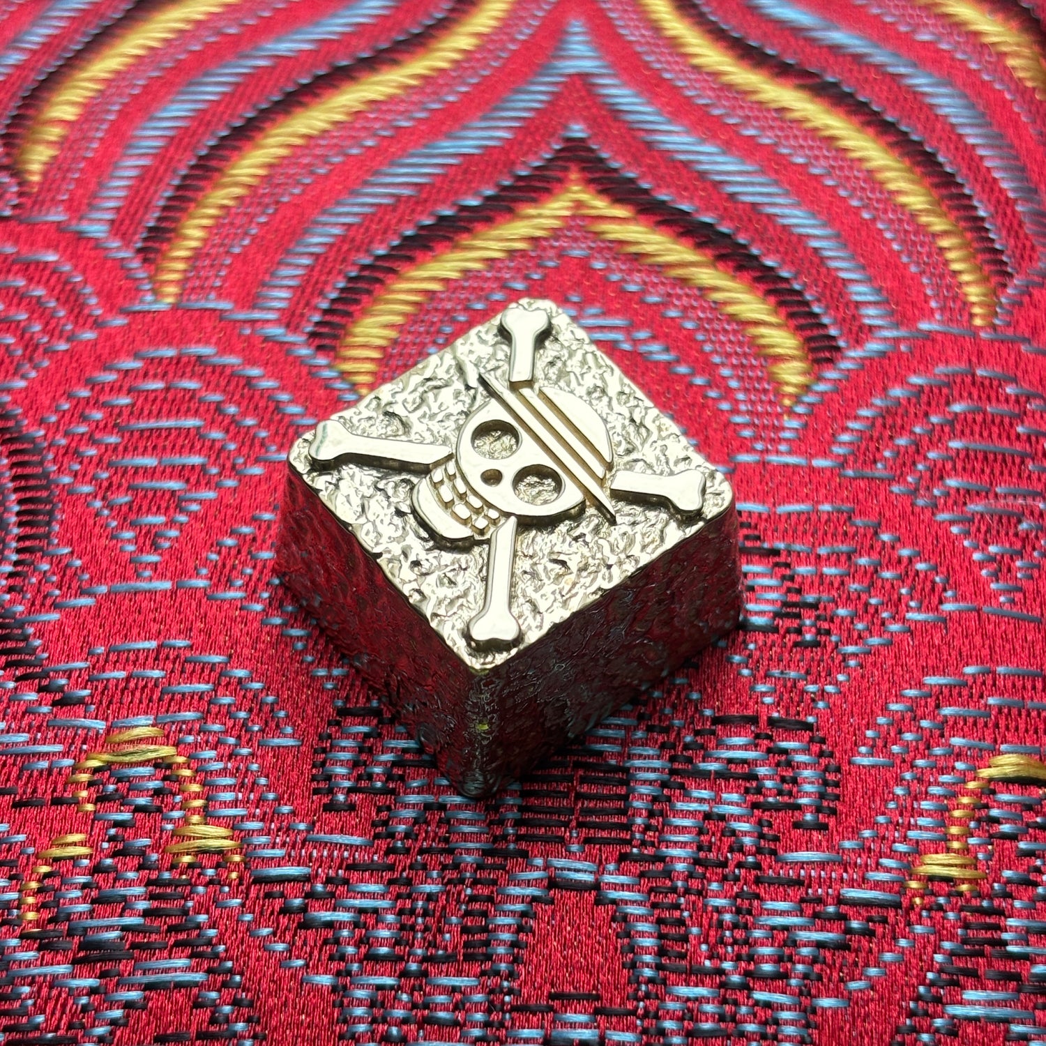 One Piece, grass hat Luffy logo, pure copper personalized keycaps, mechanical keyboard metal decorative keycaps