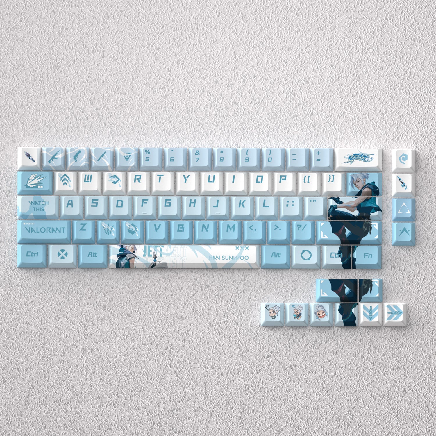 VALORANT Theme Keycap Series, Anime Game Creative Personalized Keycap Set PBT Material Original Factory Height Sublimation