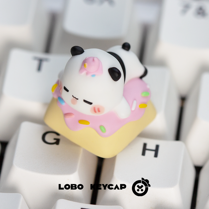Cute panda, multi-color resin molded personalized keycaps, emoji cute image artisankeycaps