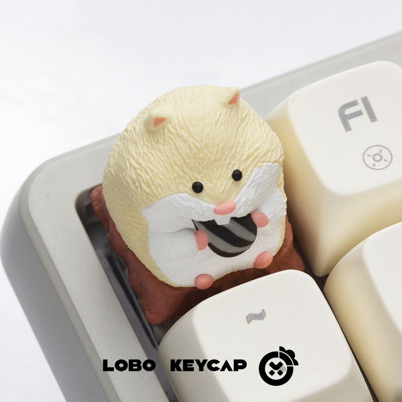 Original hamster pudding, personalized resin keycaps for mechanical keyboards, original keycaps