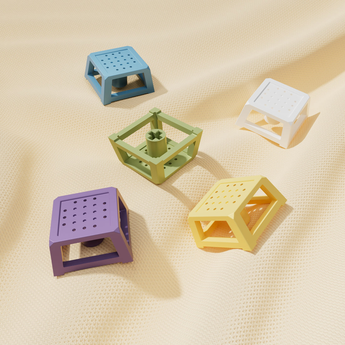 Small stool hollowed out metal personalized keycaps, customized mechanical keyboard, cultural and creative keycaps