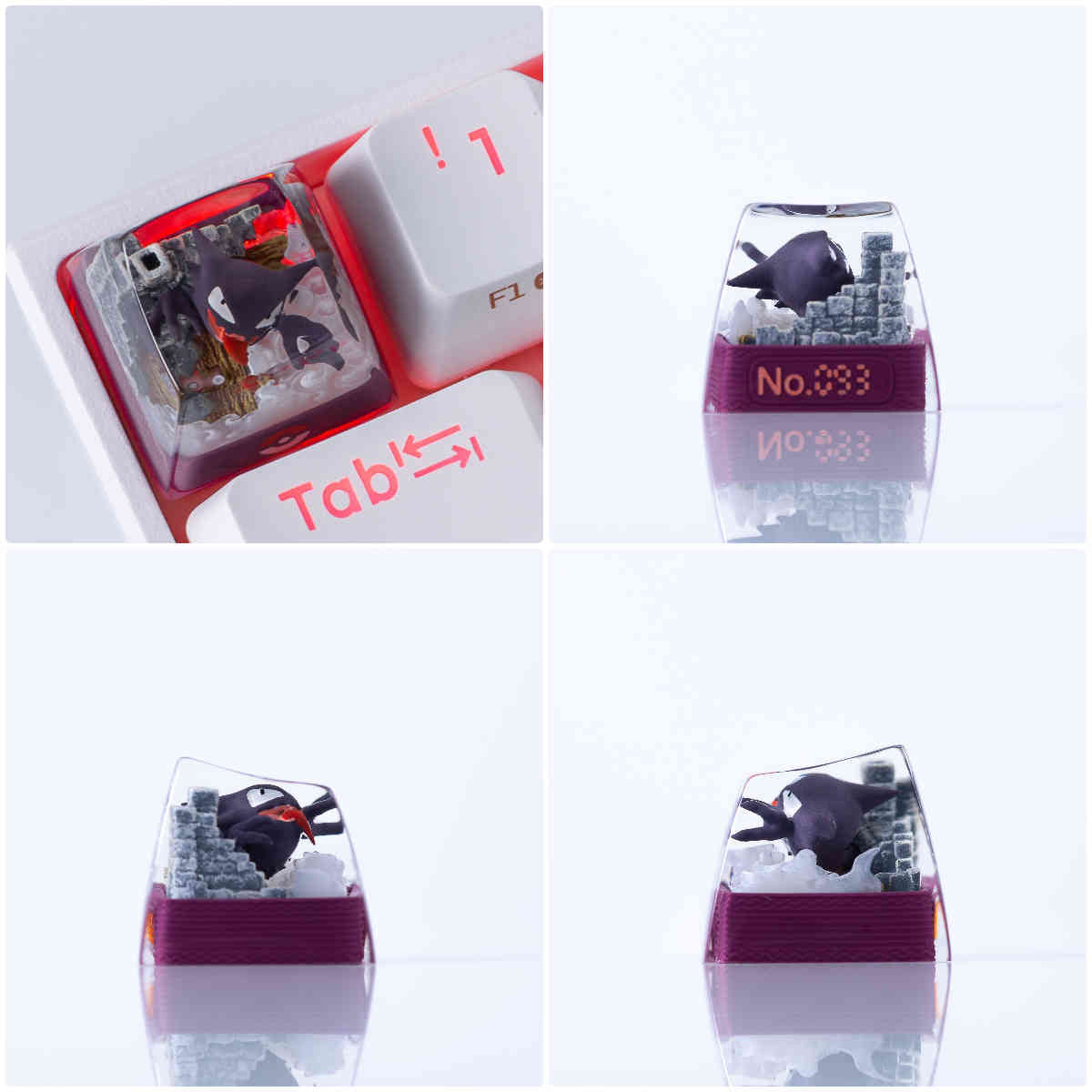 Pet Pok é mon Collection, Crystal Drops of Glue Material Artisankeycaps, Anime, Game, Culture, Creativity, Peripheral Decoration, Personalized Keycaps