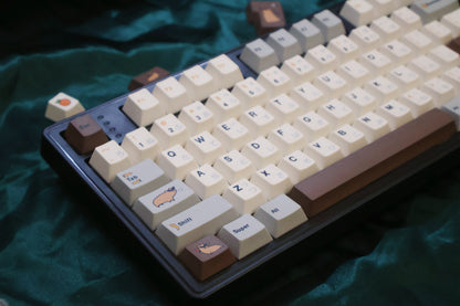 Capybara keycap 140+key complete set PBT original factory five sided heat sublimation customized keyboard personalized keycap set