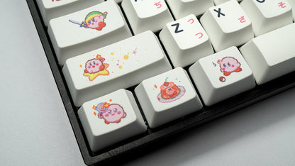 Star Kirby, Heat Sublimation Personalized Pattern 1U, PTB Material Personalized Decorative Keycap Set