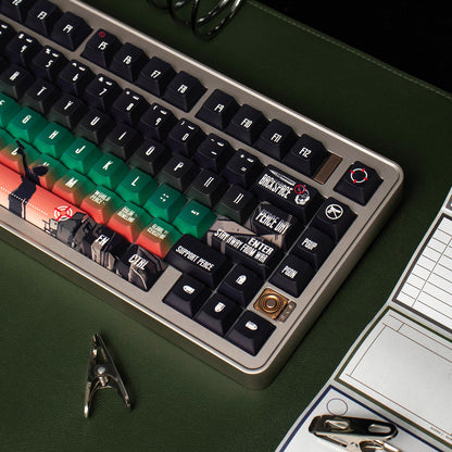 Original Design Peace Day Mechanical Keyboard Keycap Full Set PBT Thermal Sublimation OEM High Customization Keycap Set