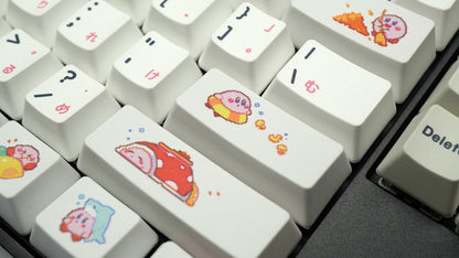 Star Kirby, Heat Sublimation Personalized Pattern 1U, PTB Material Personalized Decorative Keycap Set