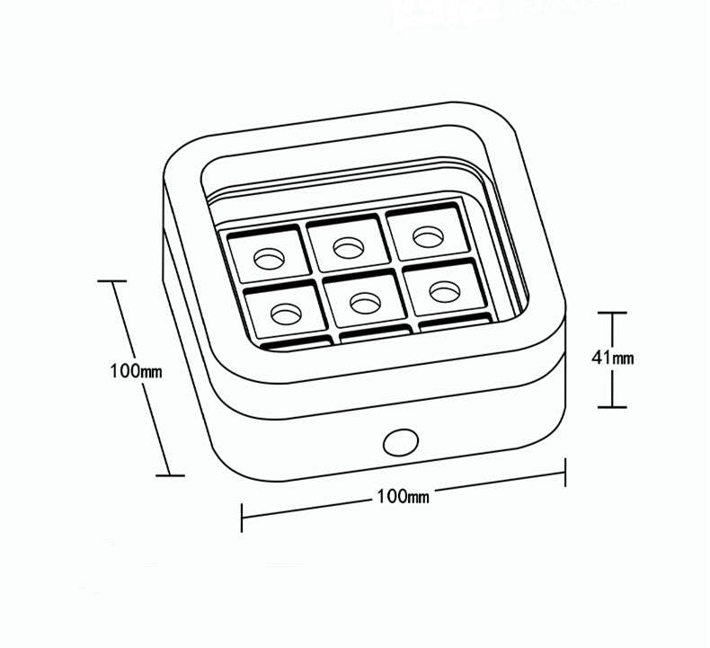 9-key keycap storage box wireless, can emit light, display mechanical keyboard with lights, personalized keycap dustproof display box