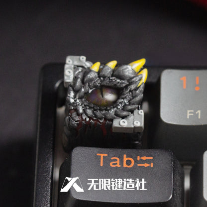 Dragon Eye, multi-color resin molded translucent artisankeycaps, mechanical keyboard art decorative keycaps.