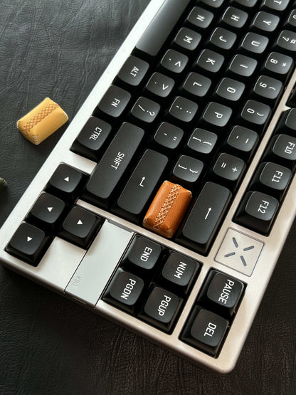 Genuine leather small square keycap 1.5U personalized keycap single piece handmade retro keycap color keycap mechanical keycap